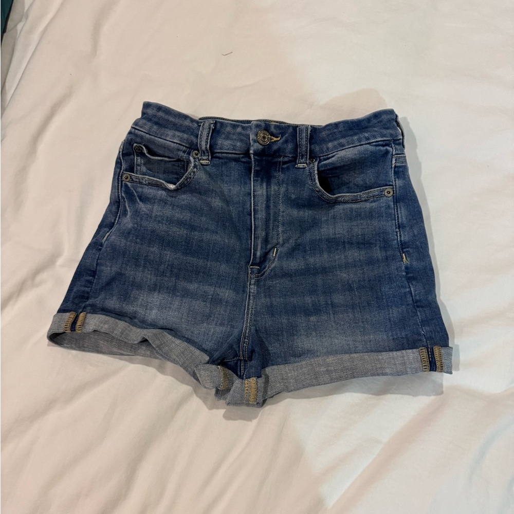American Eagle Curvy Hi Rise Shortie Next Level Stretch Shorts